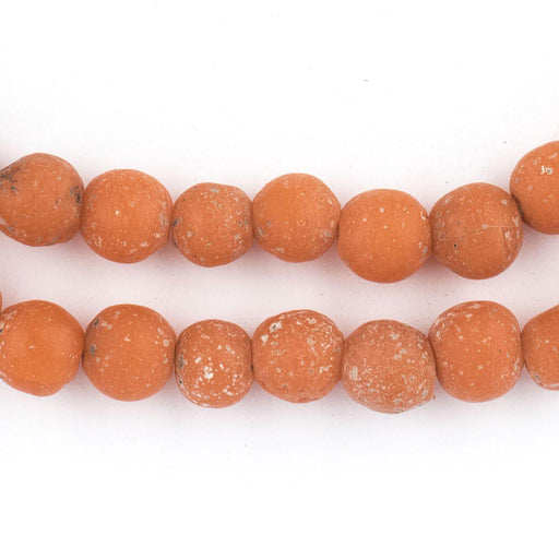 Mango Orange Ancient Style Java Glass Beads (9mm) - The Bead Chest