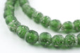Green Ancient Style Java Glass Beads (9mm) - The Bead Chest