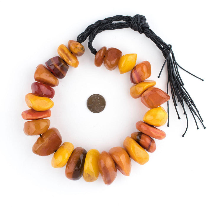 Moroccan Amber Resin Chunk Beads - The Bead Chest