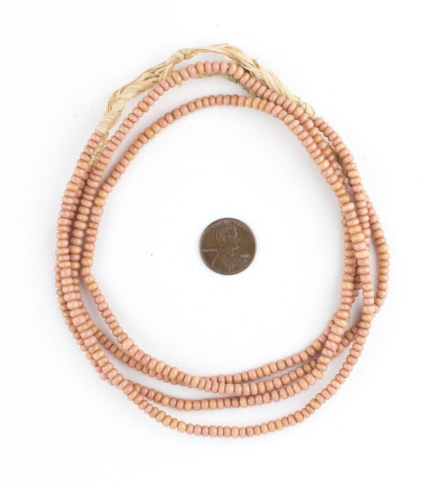 Rose Ghana Glass Beads (2 strands) - The Bead Chest