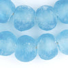 Jumbo Baby Blue Recycled Glass Beads (23mm)