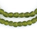 Lime Green Recycled Glass Beads (9mm) - The Bead Chest