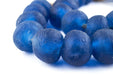 Jumbo Blue Recycled Glass Beads (23mm) - The Bead Chest
