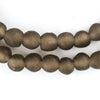 Dark Brown Recycled Glass Beads (11mm)