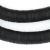 Vintage Black Vinyl Phono Record Beads (14-16mm)