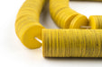 Yellow Vintage Vinyl Phono Record Beads (15-20mm) - The Bead Chest