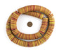 Red & Yellow Vintage Vinyl Phono Record Beads (20mm) - The Bead Chest