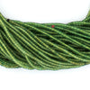 Translucent Green Afghan Tribal Seed Beads (10 strands)