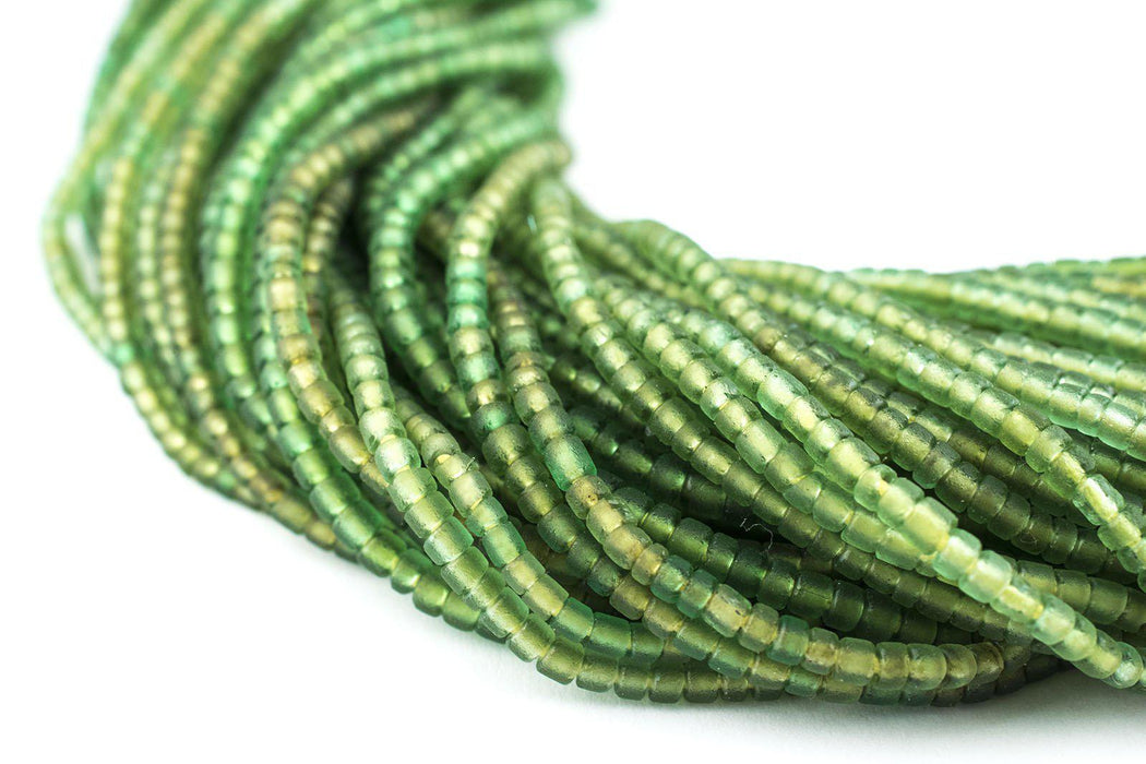 Translucent Green Afghani Tribal Seed Beads - The Bead Chest