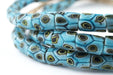 Baby Blue Antique Matching Venetian Millefiori Trade Beads (Long Strand) - The Bead Chest