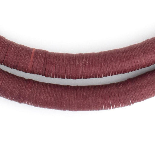 Maroon Vintage Vinyl Phono Record Beads (9-12mm) - The Bead Chest