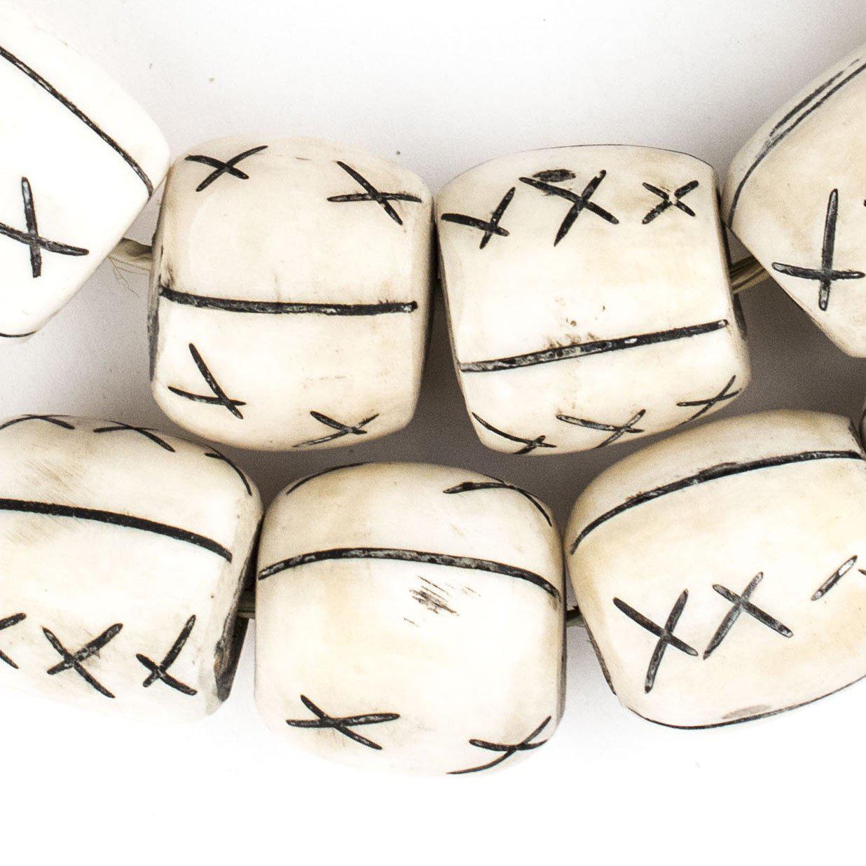 Batik Bone Beads (Barrel)