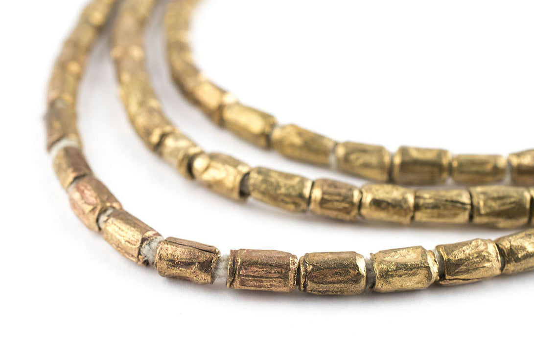 Brass Ethiopian Scratch Beads (5x4mm) - The Bead Chest