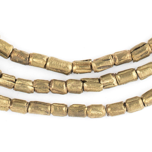 Brass Ethiopian Scratch Beads (8x5mm)