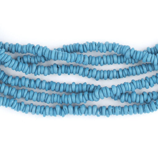 Sapphire Blue Java Glass Heishi Beads