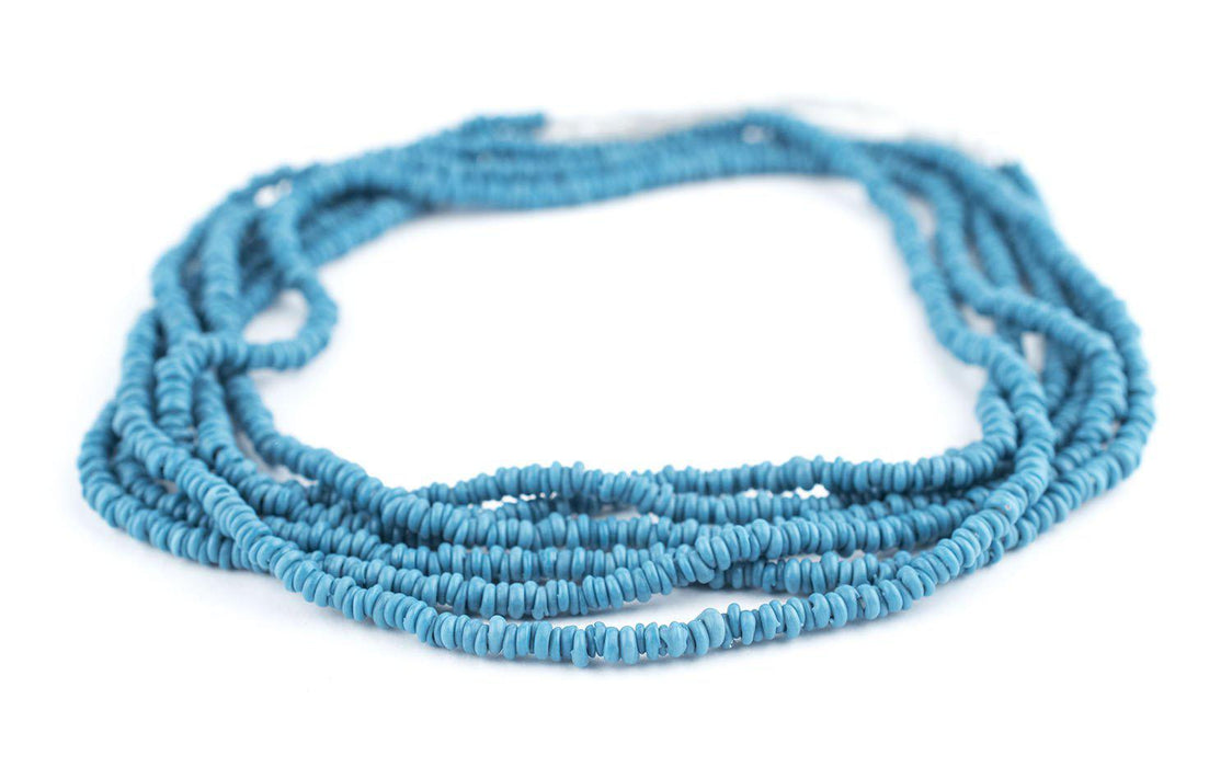 Sapphire Blue Java Glass Heishi Beads - The Bead Chest
