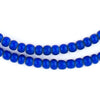 Navy Blue White Heart Beads (6mm)