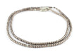 Short Dark Silver Ethiopian Tube Beads (3x4mm) - The Bead Chest