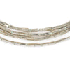 Silver Rectangular Tube Ethiopian Beads (5x2mm)