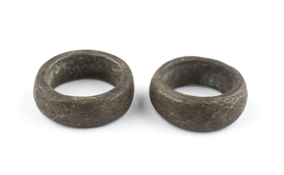 Old Ethiopian Brass Rings (Set of 2) - The Bead Chest