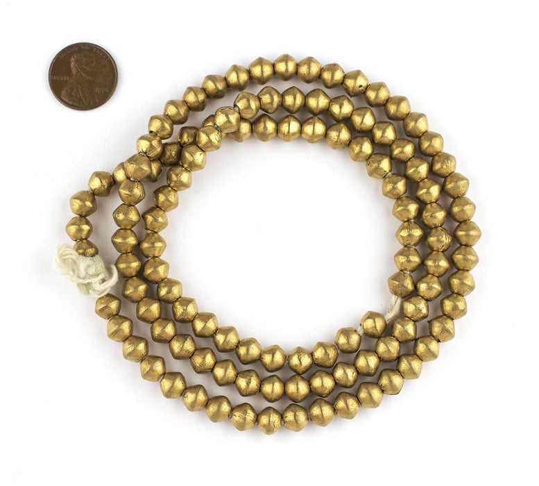 Ethiopian Brass Bicone Beads (7x7mm) - The Bead Chest