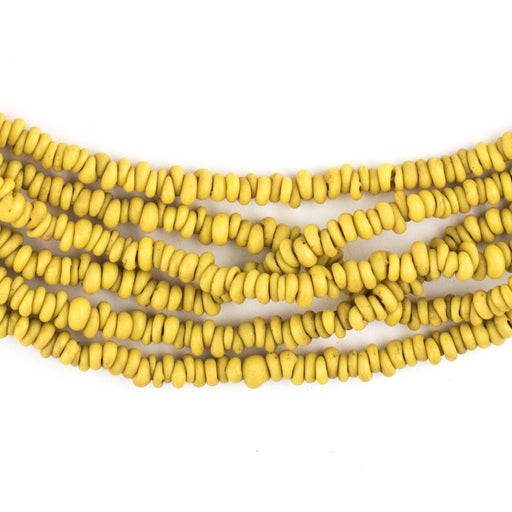 Yellow Java Glass Heishi Beads - The Bead Chest