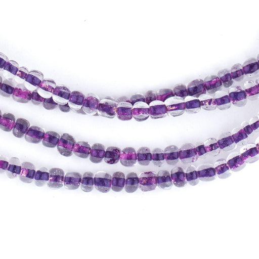 Iridescent Purple Core Ghana Glass Seed Beads - The Bead Chest