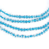 Iridescent Blue Core Ghana Glass Seed Beads