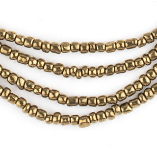 Brass-Style Ghana Glass Seed Beads