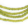 Translucent Lime Green Ghana Glass Seed Beads