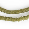 Olive Green Sandcast Cylinder Beads