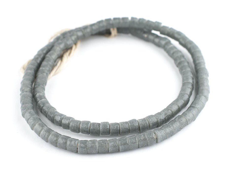 Grey Sandcast Cylinder Beads - The Bead Chest