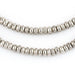 White Metal Smooth Rondelle Beads (3x6mm) - The Bead Chest