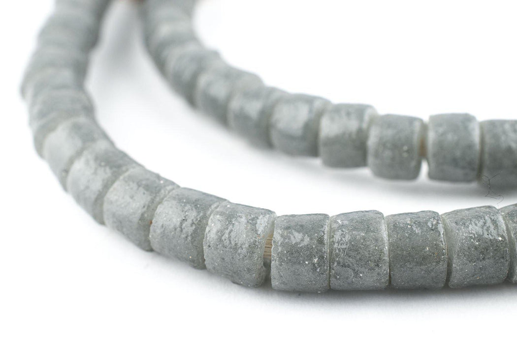 Grey Sandcast Cylinder Beads - The Bead Chest