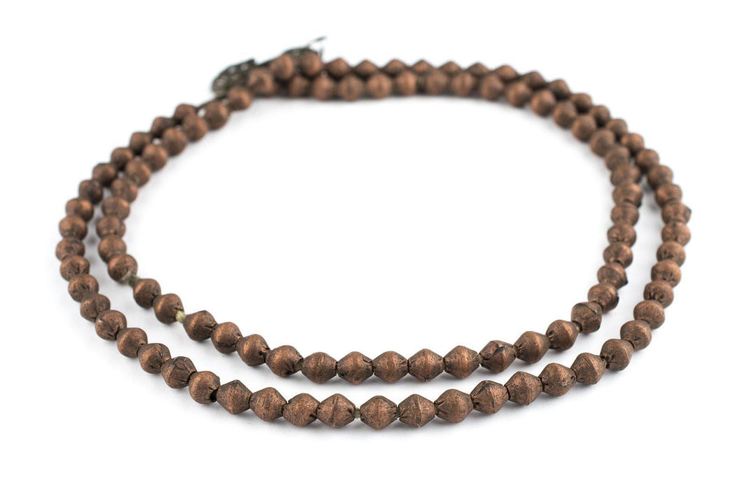 Vintage Ethiopian Copper Bicone Beads (7x8mm) - The Bead Chest