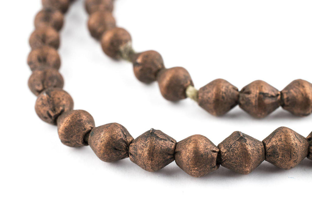 Vintage Ethiopian Copper Bicone Beads (7x8mm) - The Bead Chest