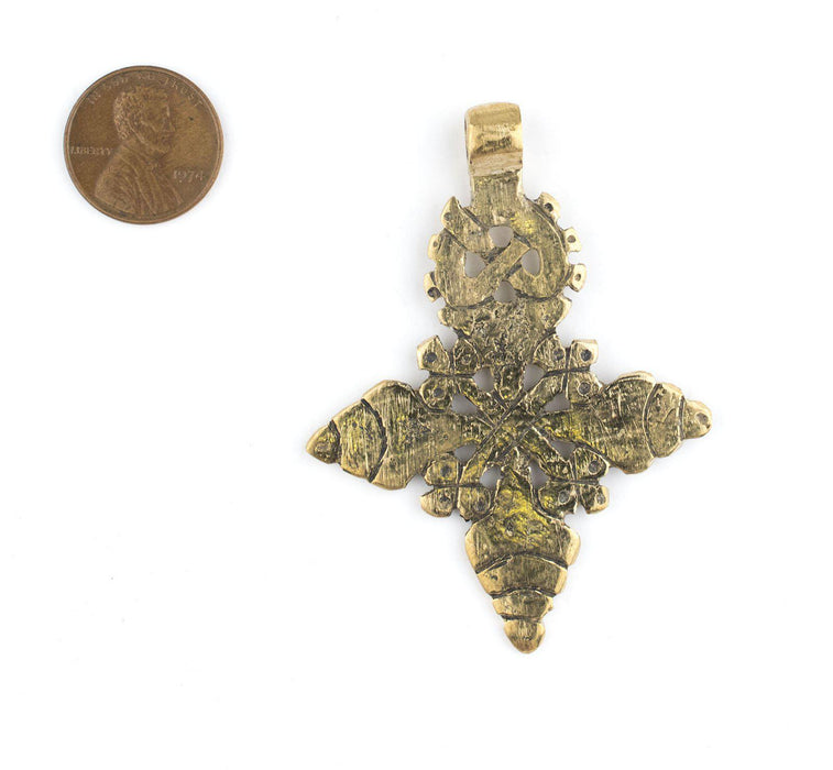 Brass Ethiopian Coptic Cross (Medium) - The Bead Chest