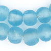 Baby Blue Recycled Glass Beads (18mm)