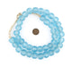 Baby Blue Recycled Glass Beads (18mm) - The Bead Chest