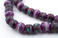 Purple Inlaid Bone Mala Beads (8mm) - The Bead Chest