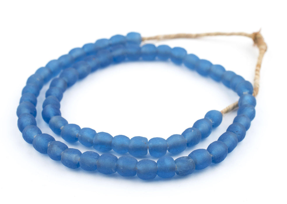 Blue Recycled Glass Beads (9mm) - The Bead Chest