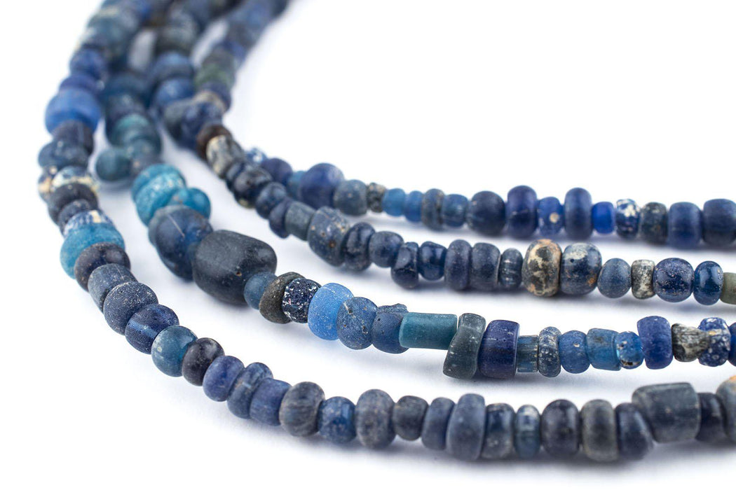 Blue Ancient Djenne Nila Glass Beads - The Bead Chest