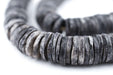 Dark Grey Coconut Bone Heishi Beads (16mm) - The Bead Chest