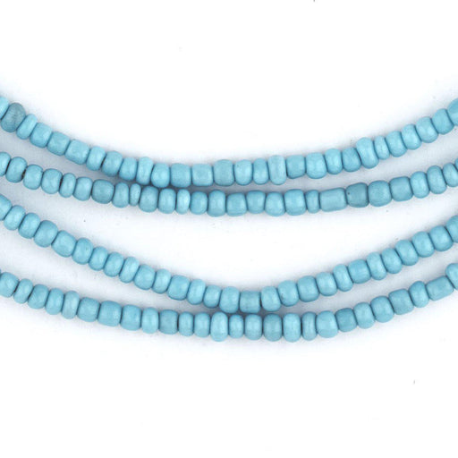 Sky Blue Ghana Glass Seed Beads (3mm) - The Bead Chest