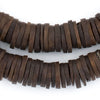 Dark Brown Coconut Bone Heishi Beads (15mm)