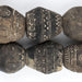 Old Irregular-shaped Mali Clay Spindle Beads (33x28mm) - The Bead Chest