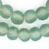 Green Aqua Recycled Glass Beads (19mm)