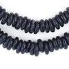 Dark Cobalt Blue Rondelle Recycled Glass Beads