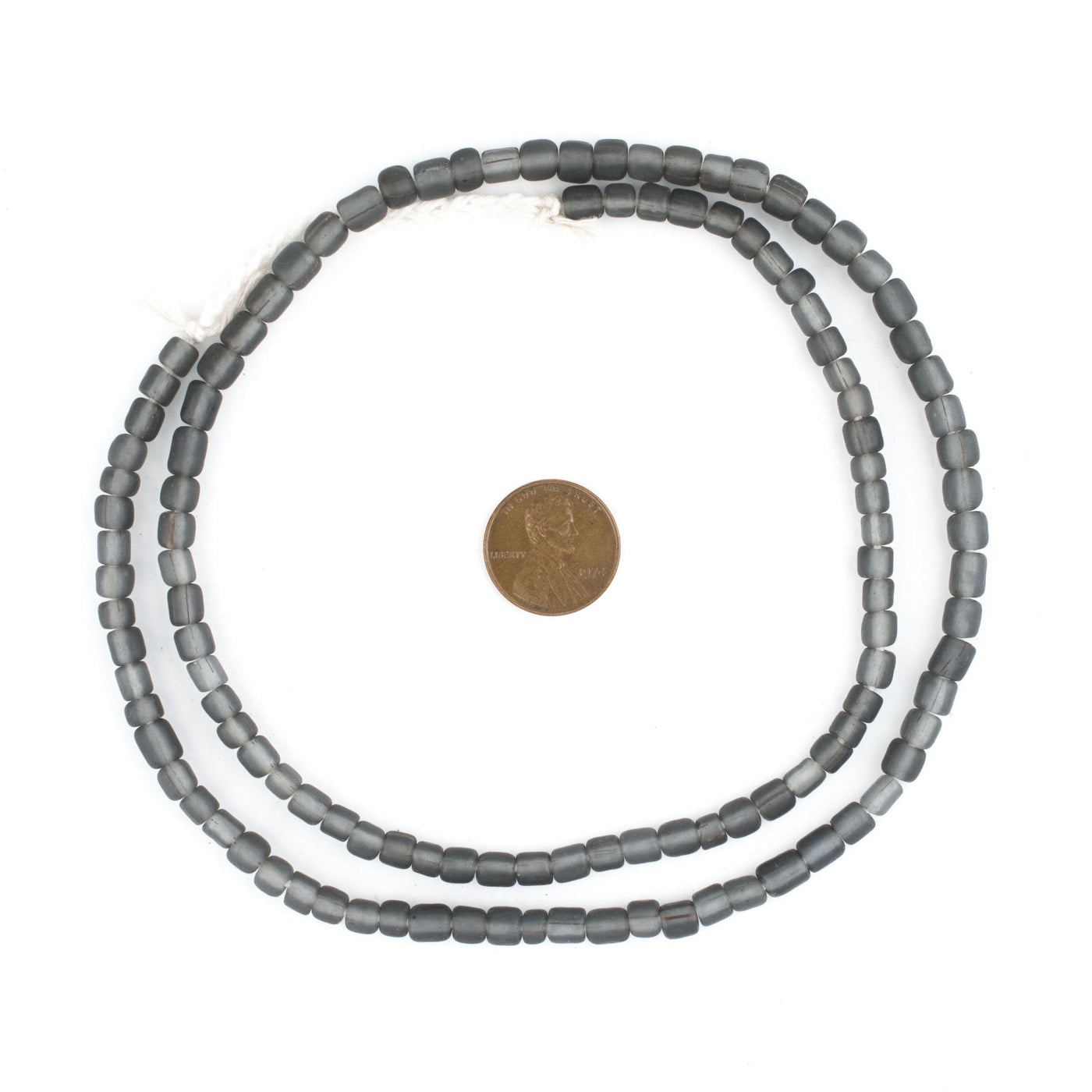 Translucent Grey Java Glass Beads — The Bead Chest