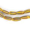 Yellow Red & Blue Venetian Watermelon Chevron Beads